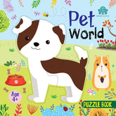Booktopus Square Puzzle Board Book - Pet World Learning Puzzle with Easy Grip Pieces - Educational Toys for Kids 4+